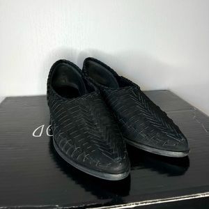 Matisse braided black leather short heels